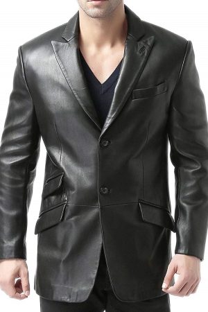 Men's Classic Leather Blazer