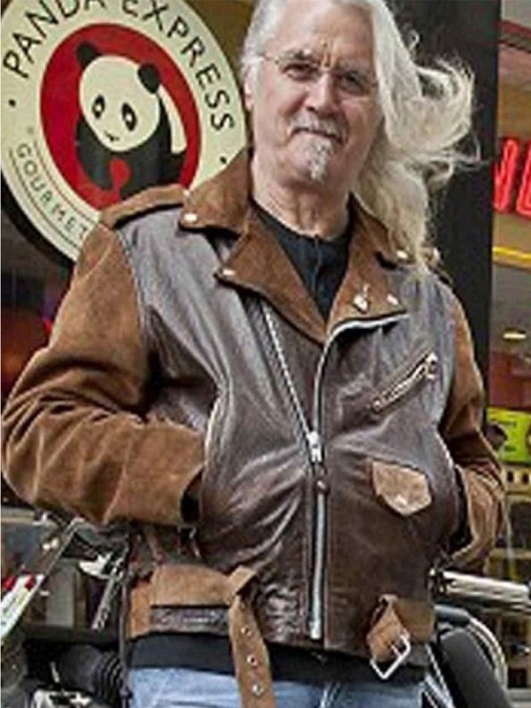 Billy Connolly Route 66 Biker Suede Leather Jacket