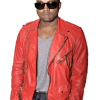 American rapper Kanye West Red Jacket