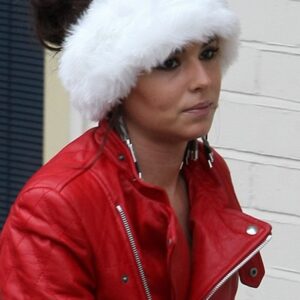 English singer, Cheryl Ann Tweedy Santa Claus Leather Jacket