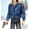 Manga Comic Bomber Bomber Blue Leather Jacket