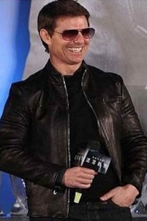 Action Film Oblivion Premiere Tom Cruise Leather Jacket