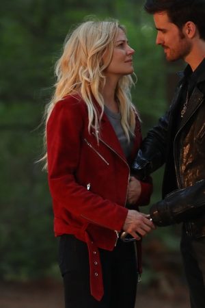 Romantic Series Once Upon a Time Emma Swan Suede Leather Jacket