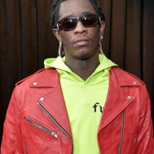 American rapper Lil Wayne Red Leather Jacket