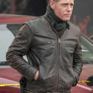 Jason Beghe Wearing Leather Jacket In Chicago PD as Hank Voight