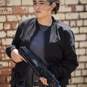 Alanna Masterson Wear A Black Jacket In The Walking Dead Tara Chambler Jacket Series