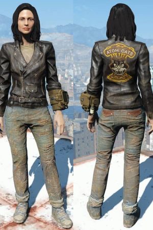 Video Game Fallout 4 Atom Cats game characters female wearing a leather jacket