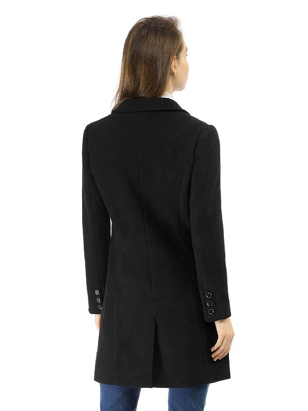Women's Elegant Notched Lapel Double Breasted Trench Coat