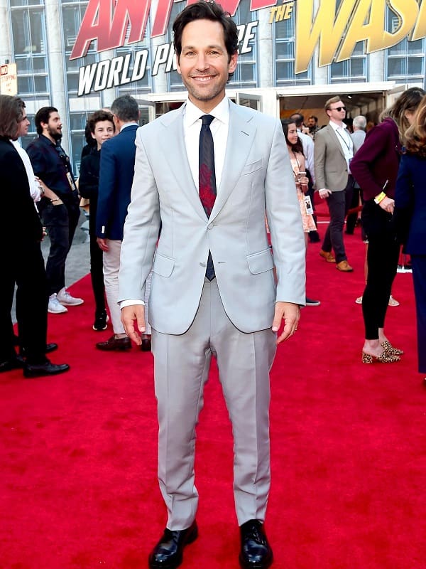 Actor Paul Rudd Wearing Suit in Ant-Man and the Wasp Premiere