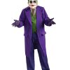 A Men wearing Purple Coat Halloween Party Joker Apparel