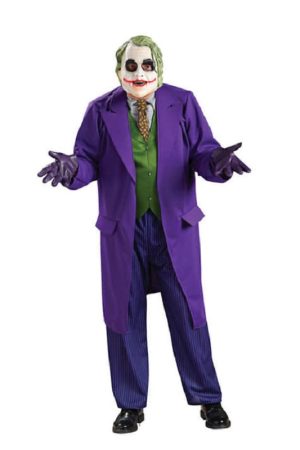A Men wearing Purple Coat Halloween Party Joker Apparel