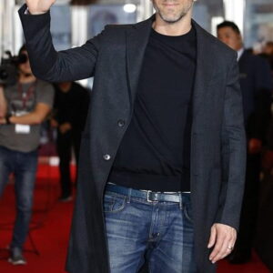 Ryan Reynolds Wearing Black Coat In Deadpool 2 Film Event