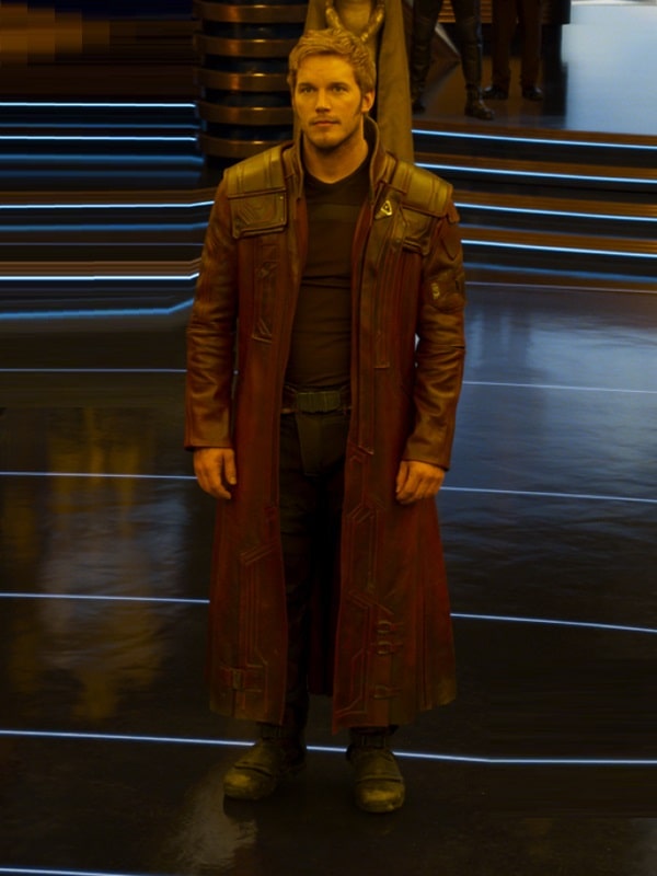 Chris Pratt Wearing Leather Coat In Guardians of the Galaxy Vol. 2 Film