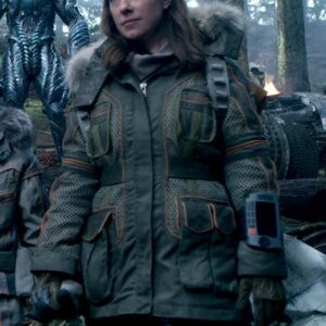 Molly Parker Wearing Cotton Jacket In Lost in Space