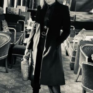 Pom Klementieff Wearing Black Wool Coat in 2022 Film Mission: Impossible 7