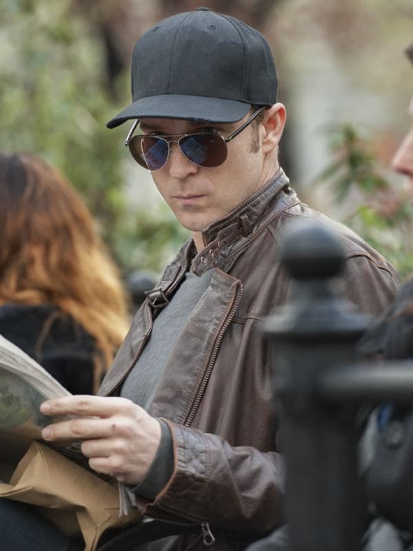 Actor Wil Traval Wearing Brown Leather Jacket In Jessica Jones Series