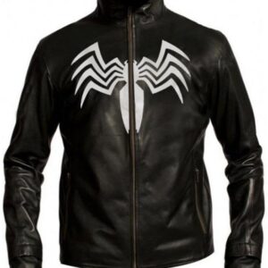 Tom Hardy Venom logo Leather Jacket in Spiderman homecoming Venom
