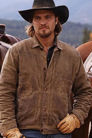 Luke Grimes Wearing Brown Jacket In Yellowstone