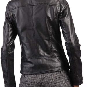 Women Wearing Caferacer Leather Jacket
