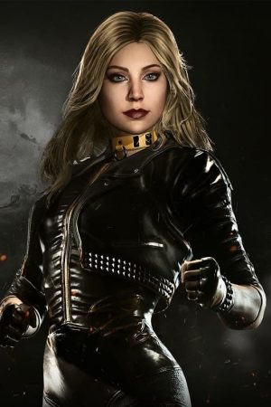 Injustice 2 Black Canary Crop Leather Jacket