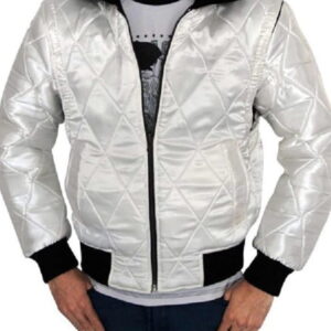 A Young Men Wearing Video Game GTA V Scorpion Patch Jacket