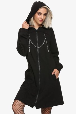 Women Wearing Video Game Kingdom Hearts III Organization XIII Hooded Coat
