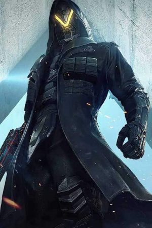 PUBG Season 11 Elite Agent Black Leather Hoodie Coat