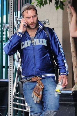Actor Jai Courtney Wearing Blue Jacket In Suicide Squad as Boomerang Captain