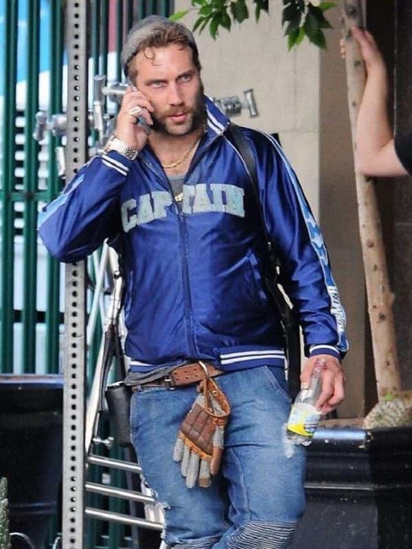 Actor Jai Courtney Wearing Blue Jacket In Suicide Squad as Boomerang Captain