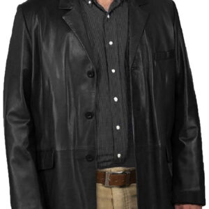 Kurt Russell Wearing Black Leather Bazer In Film The Art of the Steal