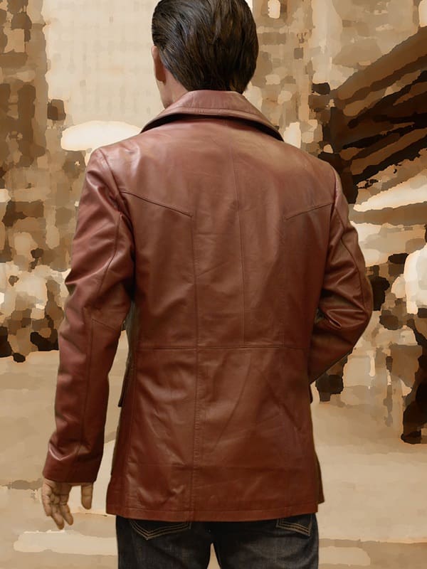 Actor Johnny Depp Wearing Brown Leather In Donnie Brasco
