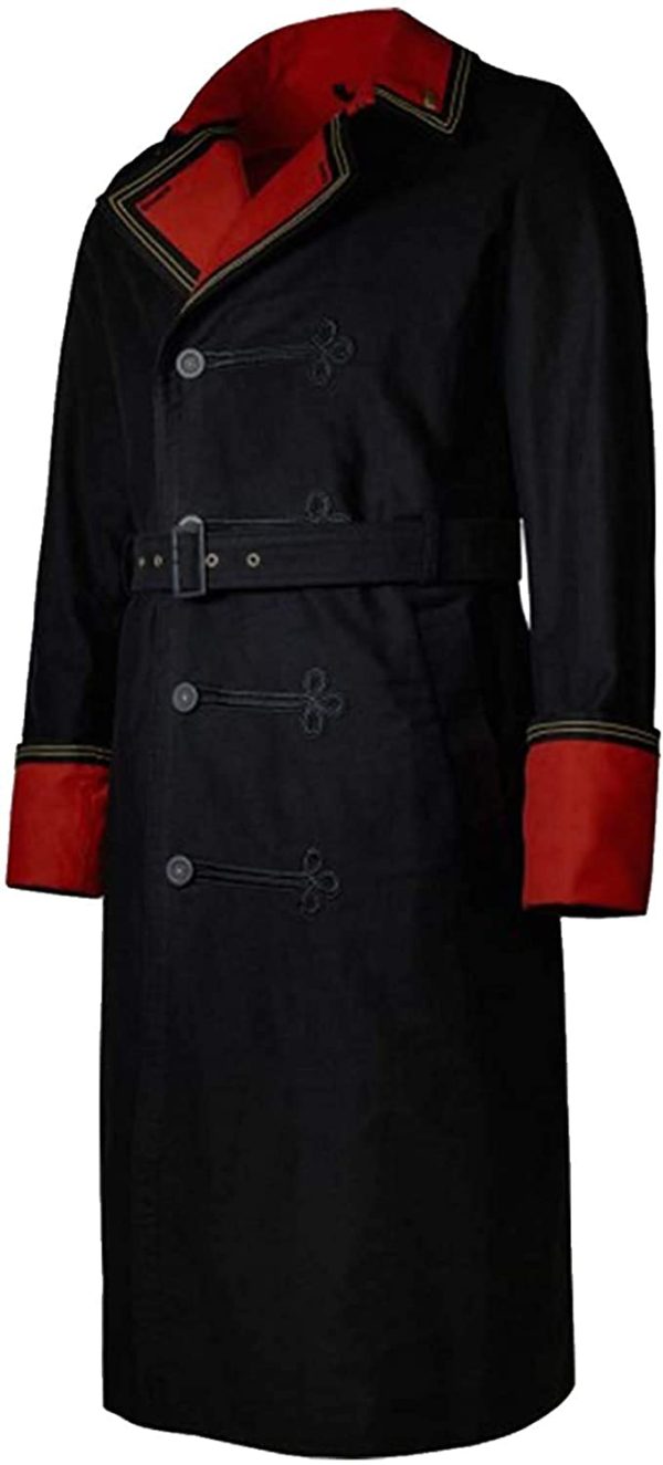 A Men Wearing Black Trench Coat In Game Warhammer 40,000 The Commissar