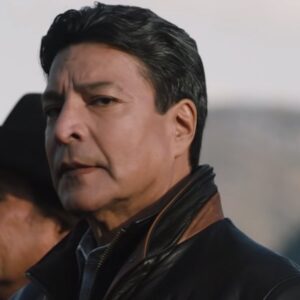 Gil Birmingham Wearing Leather Jacket In Yellowstone as Thomas Rainwater