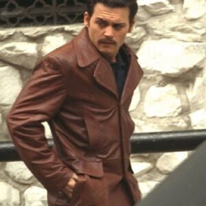 Johnny Depp Wearing Brown Leather In Donnie Brasco as Donnie