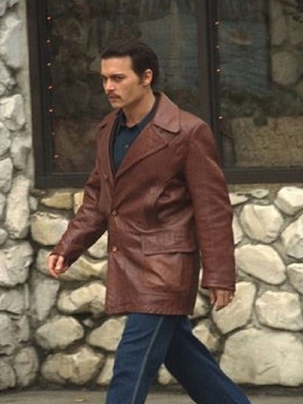 Johnny Depp Wearing Brown Leather In Donnie Brasco