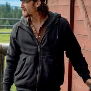 Luke Grimes Wearing Black Hoodie In Yellowstone as Kayce Dutton