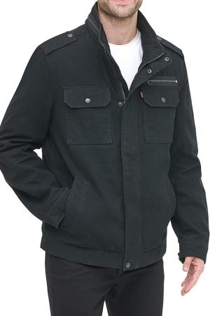 A Young Men Wearing Lightweight Cotton Two Pocket Jacket