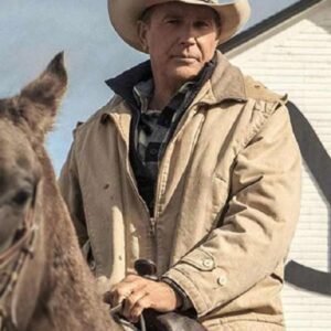 Actor Kevin Costner Wearing Cotton Jacket In Yellowstone as John Dutton