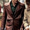 Actor Johnny Depp Wearing Brown Leather In Donnie Brasco as Donnie