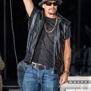 Kid-Rock Black Leather Vest