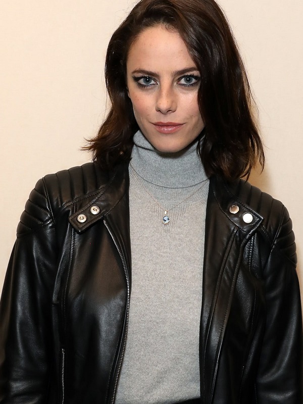 Brazilian-British Actress Kaya Scodelario Wearing Leather Jacket