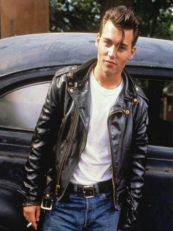 American Actor Johnny Depp Cry Baby Leather Jacket