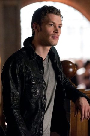 Joseph Morgan Wearing Leather Jacket In The Vampire Diaries as Klaus Mikaelson