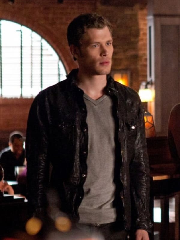 Actor Joseph Morgan Wearing Leather Jacket In The Vampire Diaries as Klaus Mikaelson