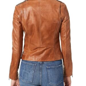 A Women Wearing Brown Jacket
