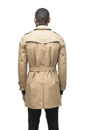 Classic Double Breasted Trench Coat for Men