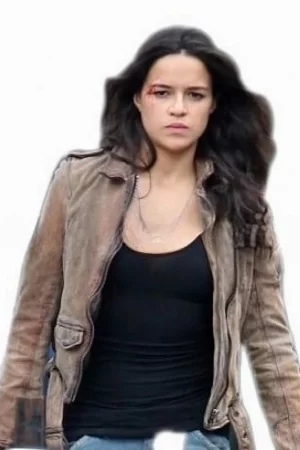 Michelle Rodriguez Furious 7 Suede Leather Jacket