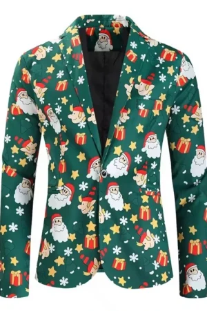 Mens Christmas Carnival Party Santa Blazer