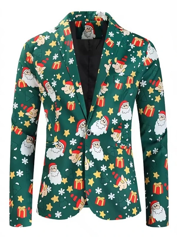 Carnival Party Santa Blazer Mens Christmas Carnival Party Santa Blazer