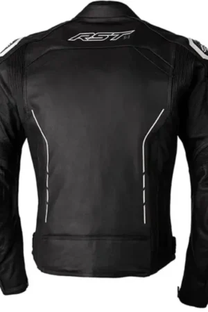 RST S1 CE Mens Black Leather Jacket Back View
